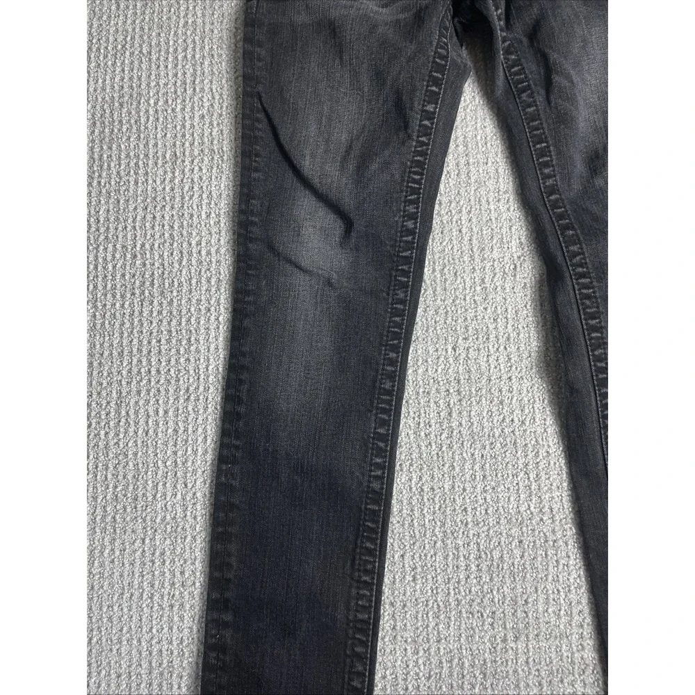 Miss Me Jeans Womens 28x30 Black Signature Skinny Embellished Pockets Bling - Picture 7 of 13